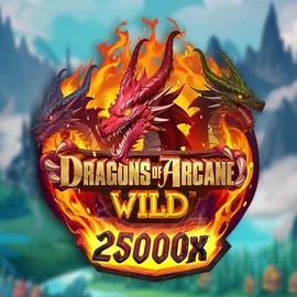 Dragons of Arcane Wild slot logo by Foxium at Twindor CasinoDragons of Arcane Wild
