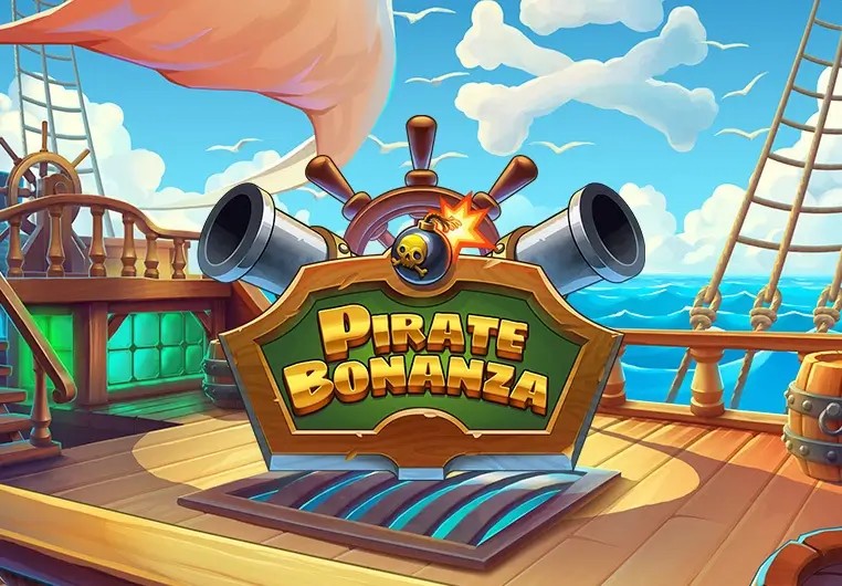 Slots logo of Pirate Bonanza Slot from Backseat Gaming at Twindor Casino