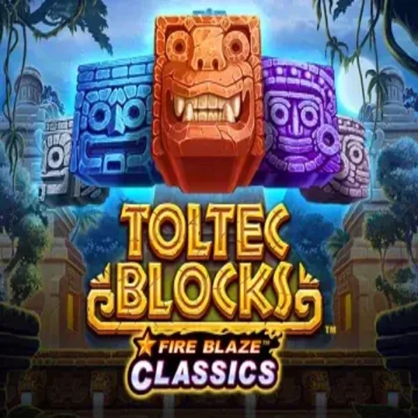 Fire Blaze: Toltec Blocks logo by Rarestone Gaming at Twindor Casino